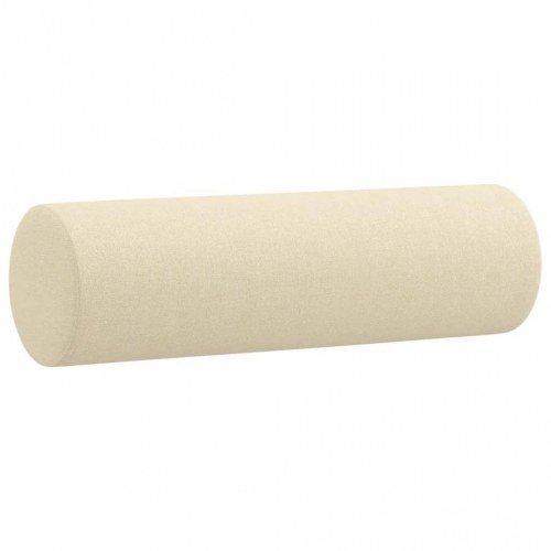 2-personers sofa med pyntepuder 140 cm - stof, cremefarvet