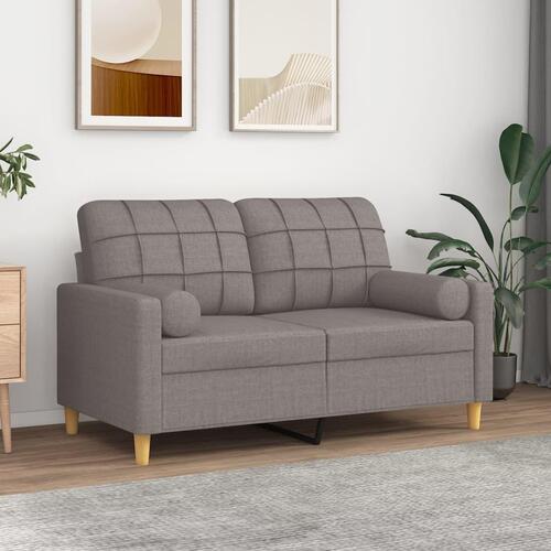 Pyntepuder 2 stk. Ø15x50 cm stof gråbrun