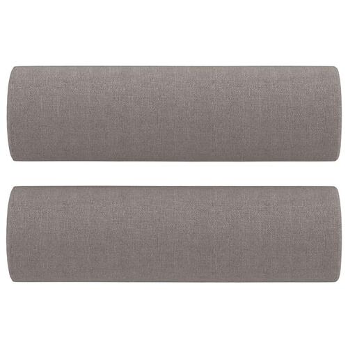 Pyntepuder 2 stk. Ø15x50 cm stof gråbrun