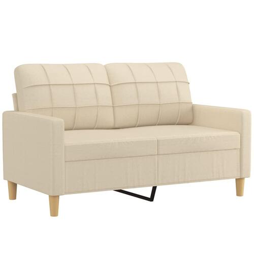 3 personers sofa med puder stof cremefarvet