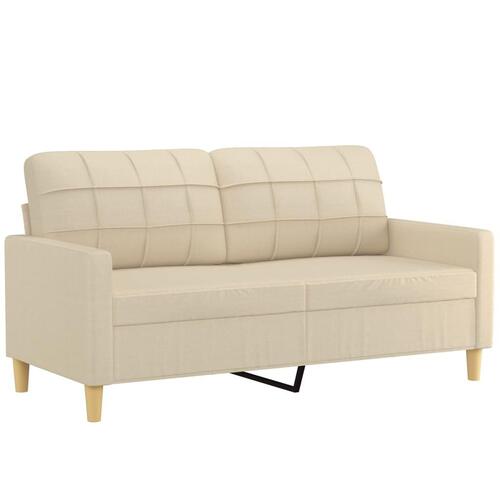 3 personers sofa med puder stof cremefarvet