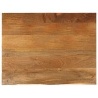 Bordplade 100x80x2,5 cm naturlig kant massivt mangotræ