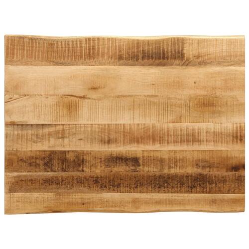 Bordplade 80x60x3,8 cm naturlig kant massivt ru mangotræ