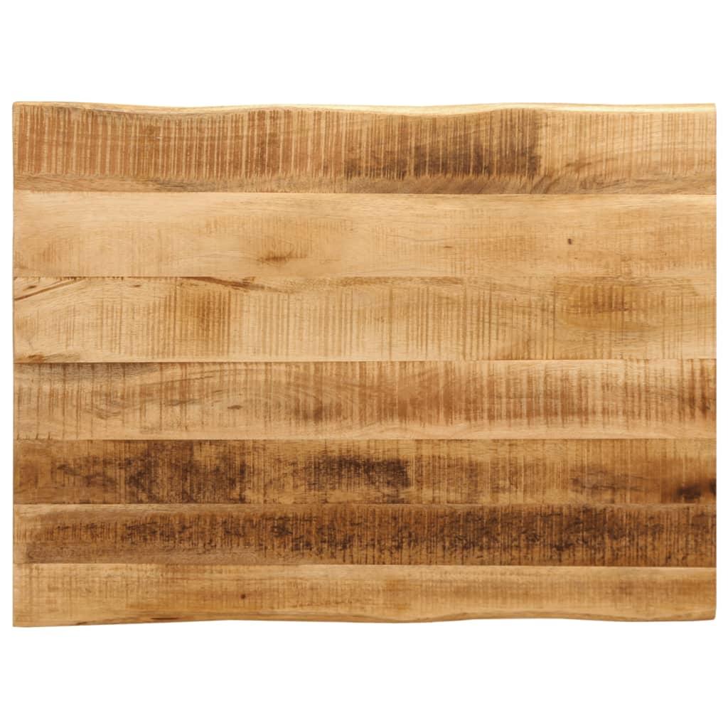 Bordplade 80x60x3,8 cm naturlig kant massivt ru mangotræ