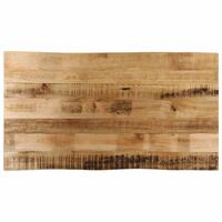 Bordplade 110x60x2,5 cm naturlig kant massivt ru mangotræ
