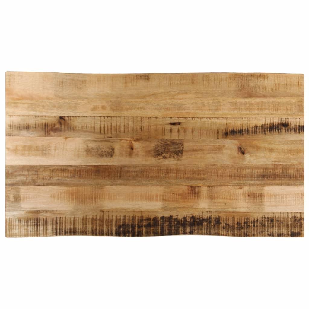Bordplade 110x60x2,5 cm naturlig kant massivt ru mangotræ