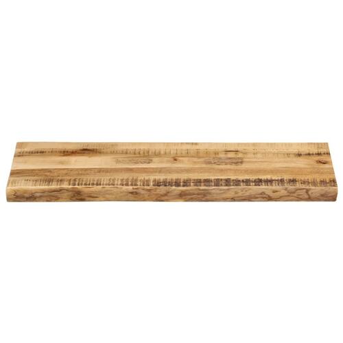 Bordplade 100x40x3,8 cm naturlig kant massivt ru mangotræ