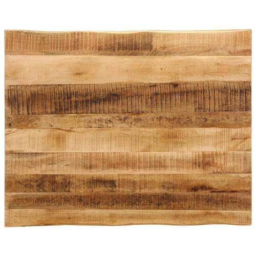 Bordplade 90x80x3,8 cm naturlig kant massivt ru mangotræ