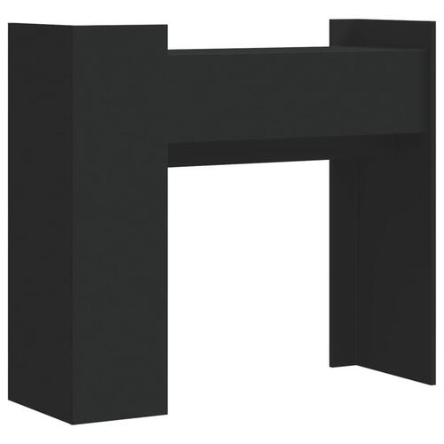 Konsolbord 100x35x90 cm konstrueret træ sort