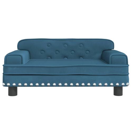 Sofa til børn 70x45x30 cm fløjl blå