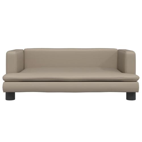 Sofa til børn 80x45x30 cm kunstlæder cappuccinofarvet