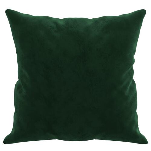 Pyntepuder 2 stk. 40x40 cm velour mørkegrøn