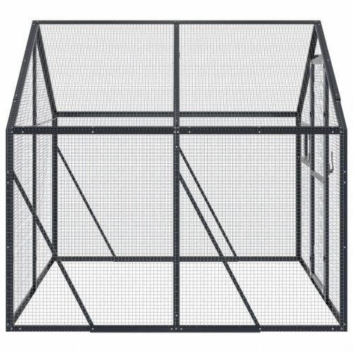 Voliere i aluminium 179 × 200 × 185 cm - antracitgrå