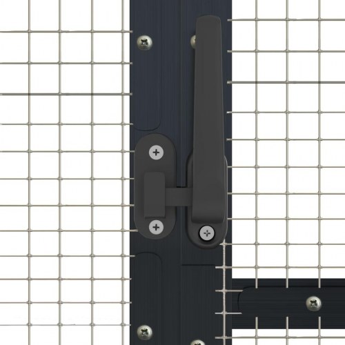 Voliere 1,79 × 4,00 × 1,85 m - aluminium, antracitgrå