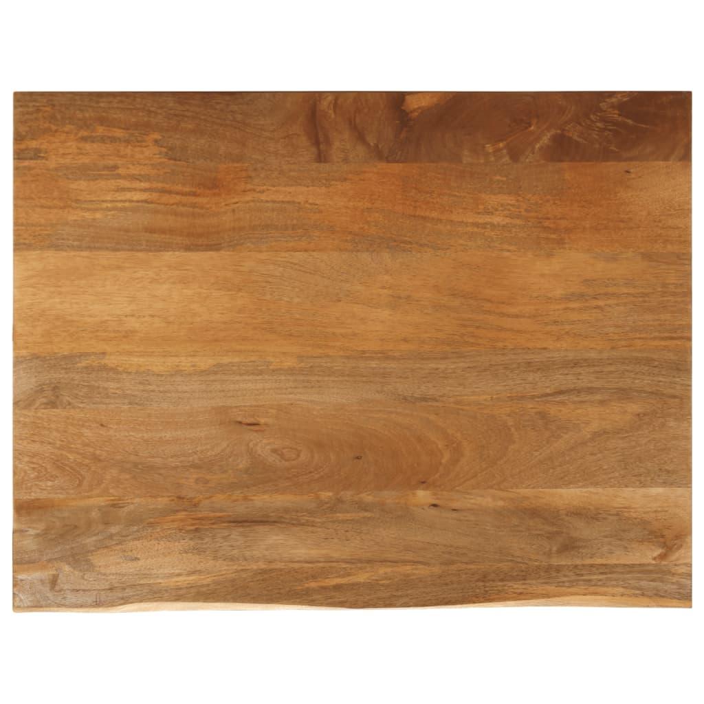 Bordplade 90x80x2,5 cm naturlig kant massivt mangotræ