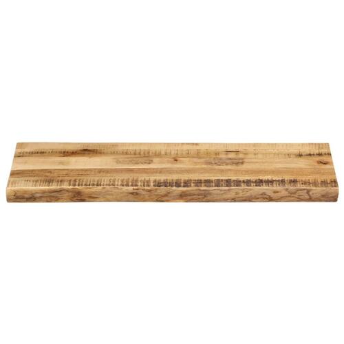 Bordplade 80x40x2,5 cm naturlig kant massivt ru mangotræ