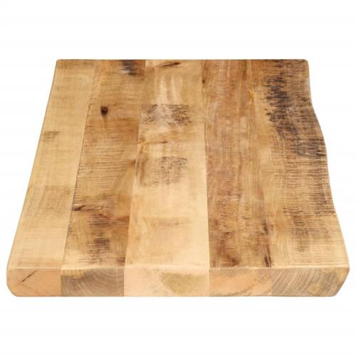 Bordplade 80x40x2,5 cm naturlig kant massivt ru mangotræ