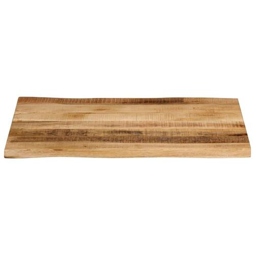 Bordplade 90x60x3,8 cm naturlig kant massivt ru mangotræ