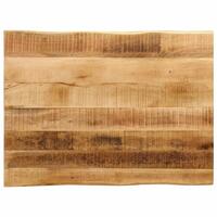 Bordplade 70x60x3,8 cm naturlig kant massivt ru mangotræ