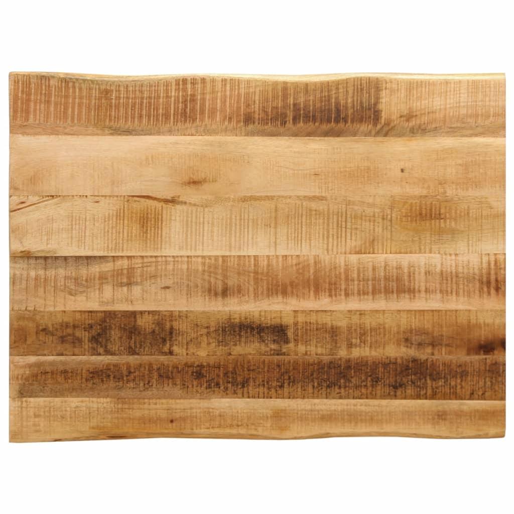 Bordplade 70x60x3,8 cm naturlig kant massivt ru mangotræ