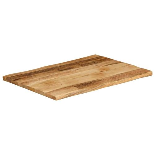 Bordplade 70x60x3,8 cm naturlig kant massivt ru mangotræ
