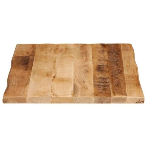 Bordplade 70x60x3,8 cm naturlig kant massivt ru mangotræ