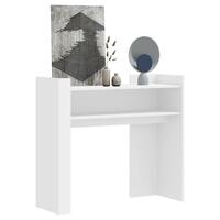Konsolbord 100x35x90 cm konstrueret træ hvid