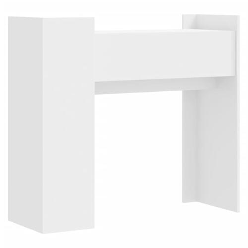 Konsolbord 100x35x90 cm konstrueret træ hvid