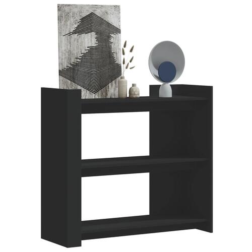 Konsolbord 100x35x90 cm konstrueret træ sort
