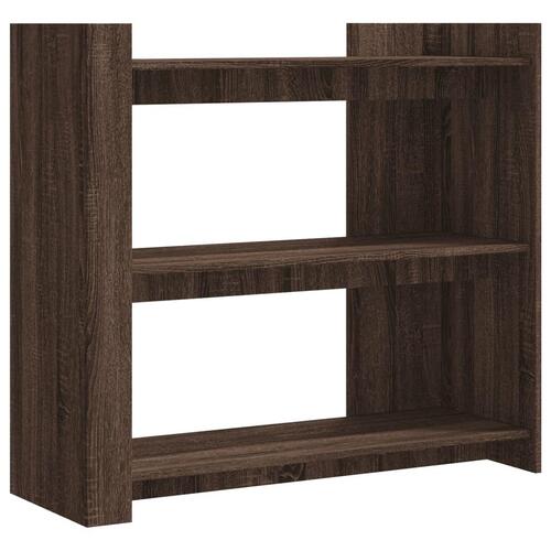 Konsolbord 100x35x90 cm konstrueret træ brun egetræsfarve
