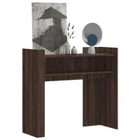 Konsolbord 100x35x90 cm konstrueret træ brun egetræsfarve