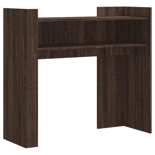 Konsolbord 100x35x90 cm konstrueret træ brun egetræsfarve