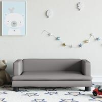 Sofa til børn 80x45x30 cm kunstlæder grå