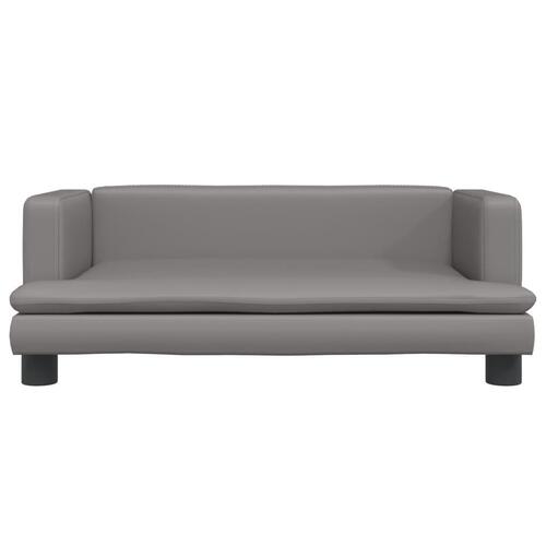 Sofa til børn 80x45x30 cm kunstlæder grå
