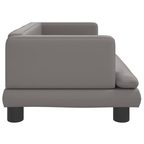Sofa til børn 80x45x30 cm kunstlæder grå