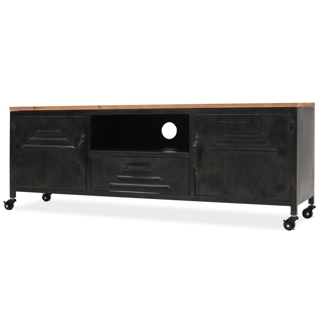 Tv-bord 120x30x43 cm sort