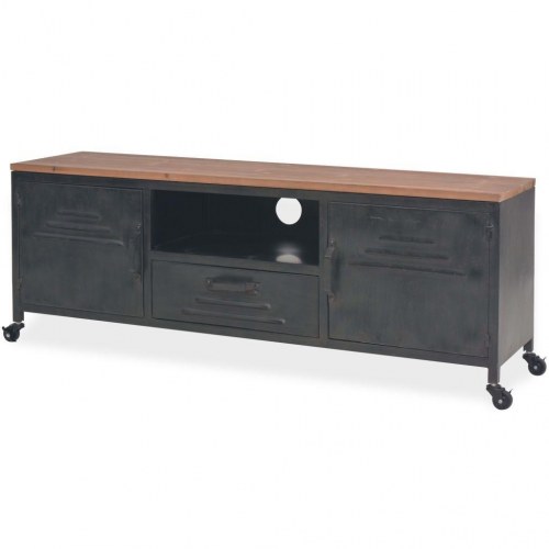 Tv-bord 120x30x43 cm sort