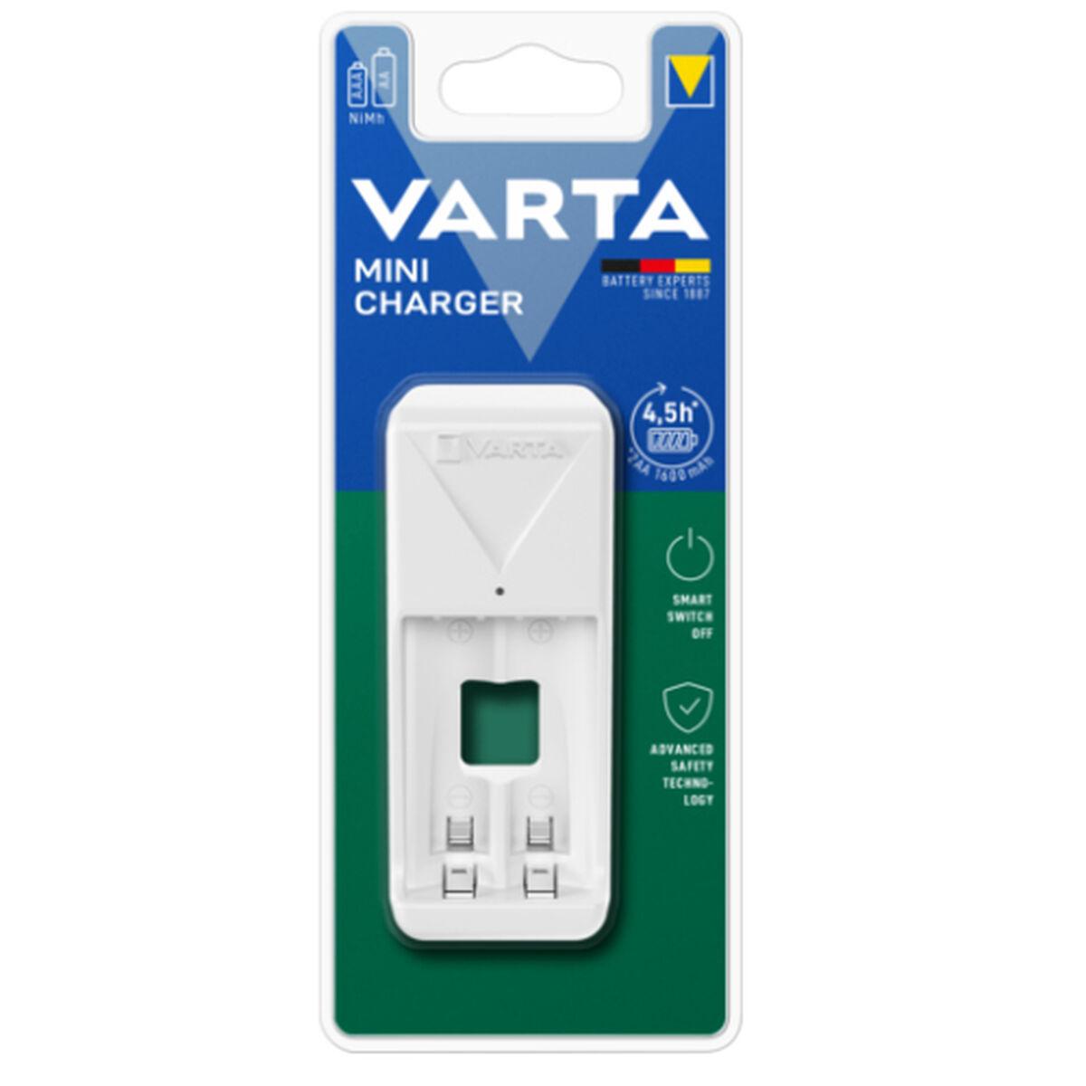 Varta Mini batterioplader til AA/AAA - Hvid (EU-stik) billede