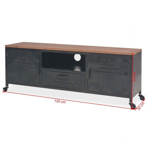 Tv-bord 120x30x43 cm sort