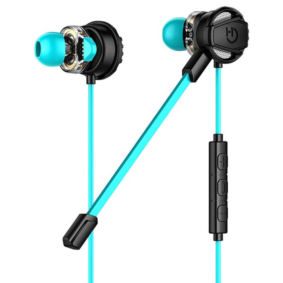 Gaming headset in-ear med mikrofon Hiditec (3,5 mm) - Sort/Blå