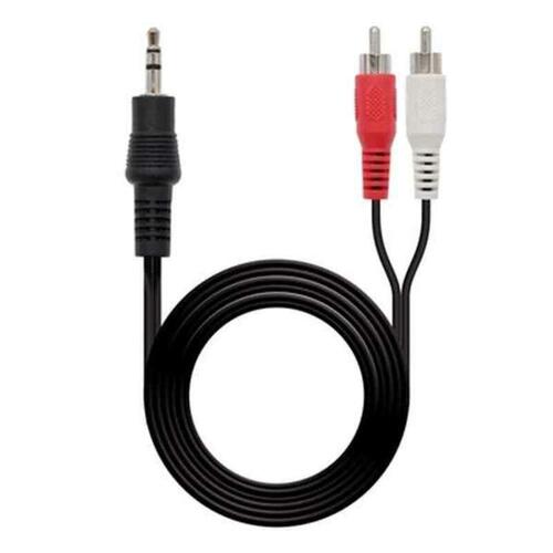 Lydjack (3,5 mm) til 2 RCA-kabel NANOCABLE 10.24.0301 (0,5M)