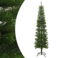 Kunstigt smalt juletræ med juletræsfod 210 cm PE