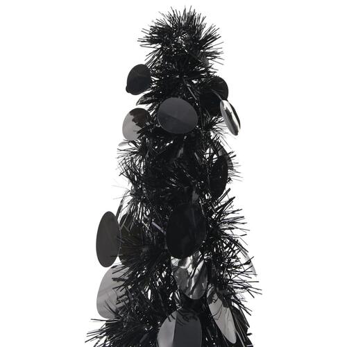 Kunstigt pop op-juletræ 180 cm PET sort