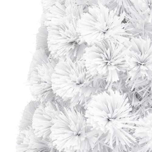 Kunstigt juletræ med lys 240 cm fiberoptisk hvid