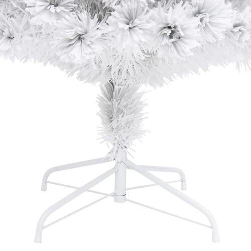 Kunstigt juletræ med lys 240 cm fiberoptisk hvid