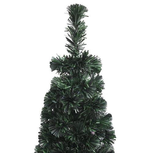 Kunstigt smalt juletræ med juletræsfod 240 cm fiberoptisk