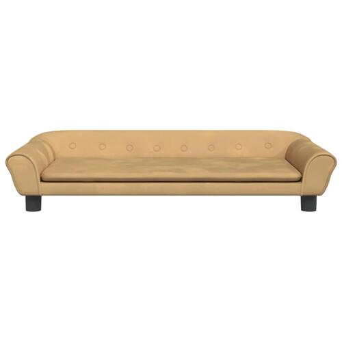 Sofa til børn 100x50x26 cm velour brun