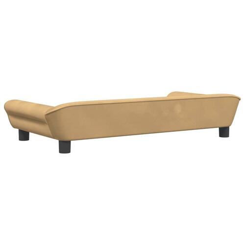 Sofa til børn 100x50x26 cm velour brun
