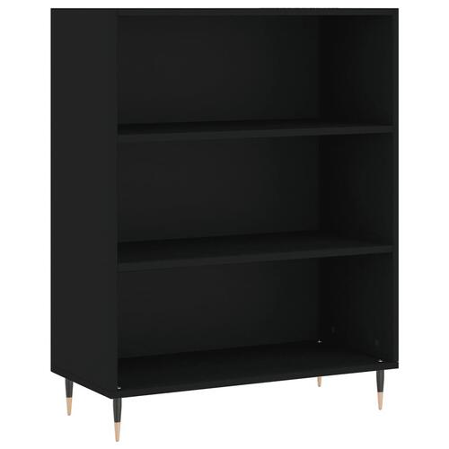Reol 69,5x32,5x180 cm konstrueret træ sort