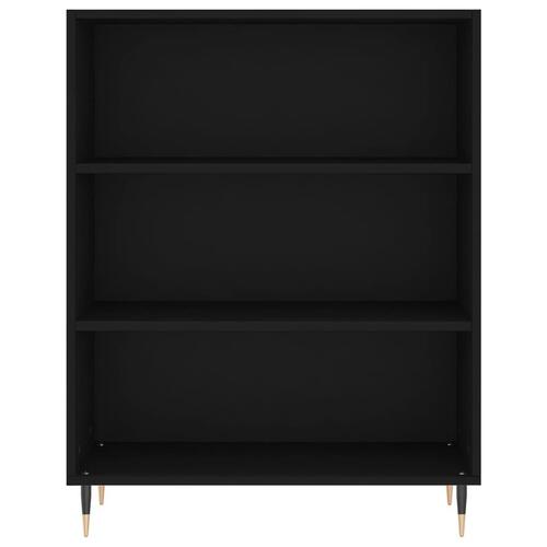 Reol 69,5x32,5x180 cm konstrueret træ sort